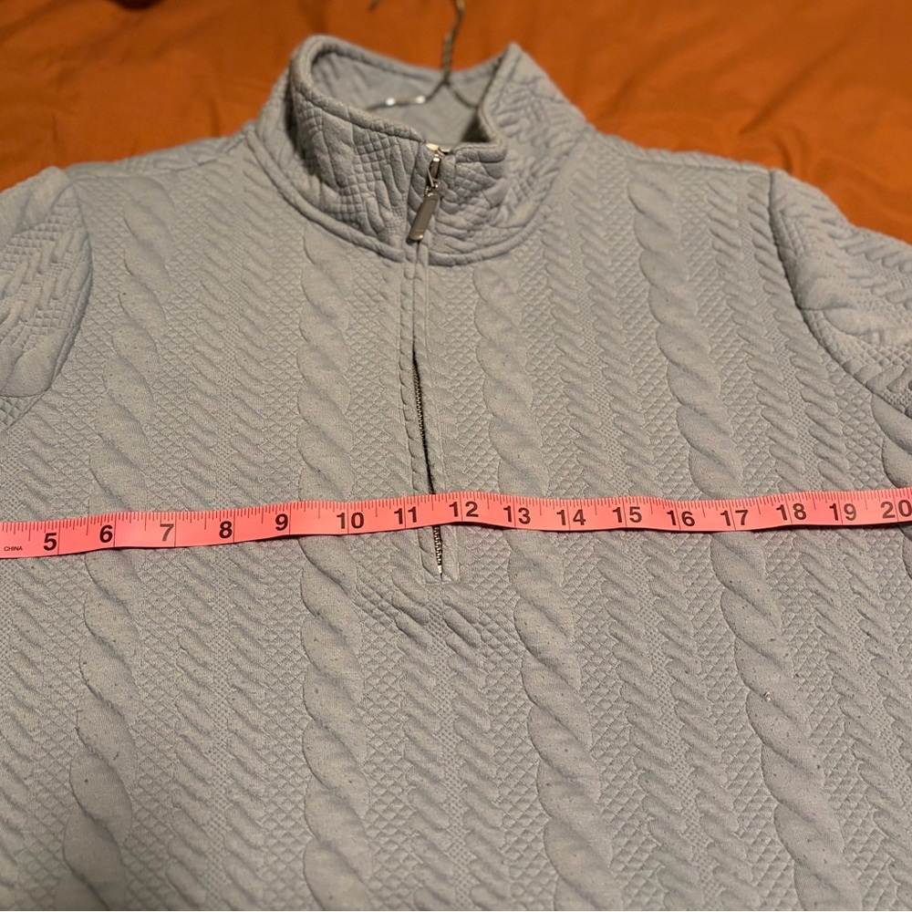 Coldwater Creek Charcoal Cable Knit Turtleneck Sweater